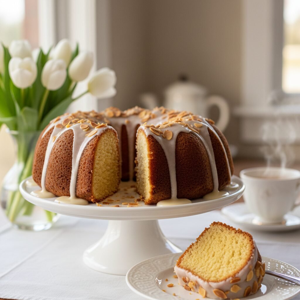 The Ultimate Moist Almond Pound Cake Recipe with Amaretto Glaze