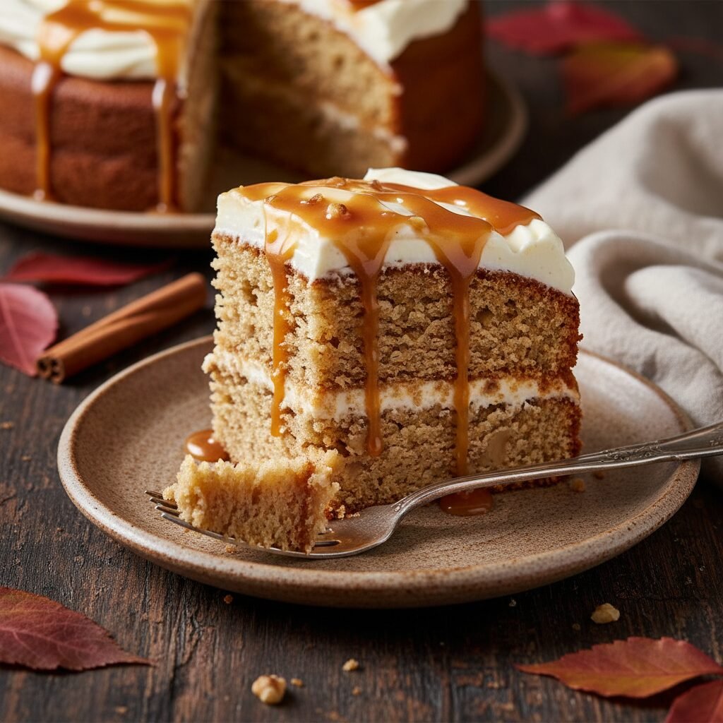 The Ultimate Moist Apple Layer Cake with Salted Caramel Cream Cheese Frosting