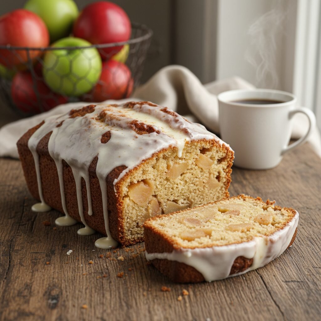 The Ultimate Moist Apple Loaf Cake with Cinnamon Glaze