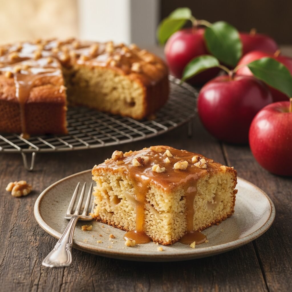 The Ultimate Moist Apple Snack Cake with Brown Butter Glaze