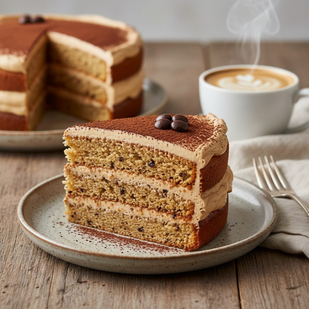 The Ultimate Moist Cappuccino Cake with Espresso Buttercream