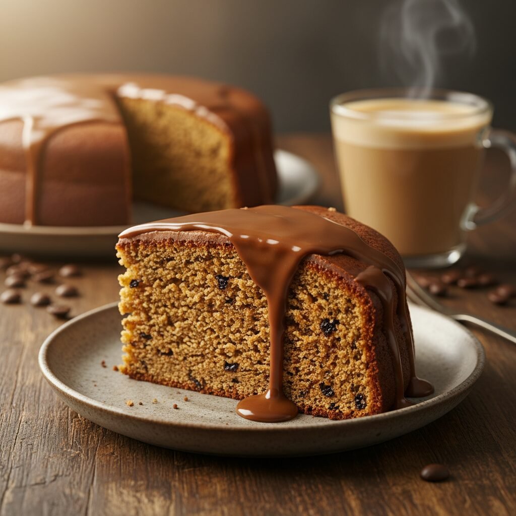 Irresistible Moist Cappuccino Cake With Rich Coffee Glaze