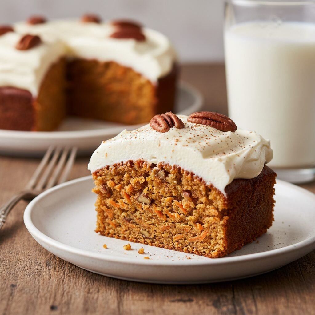 Ultimate Moist Carrot Snack Cake With Toasted Pecans and Cream Cheese Frosting
