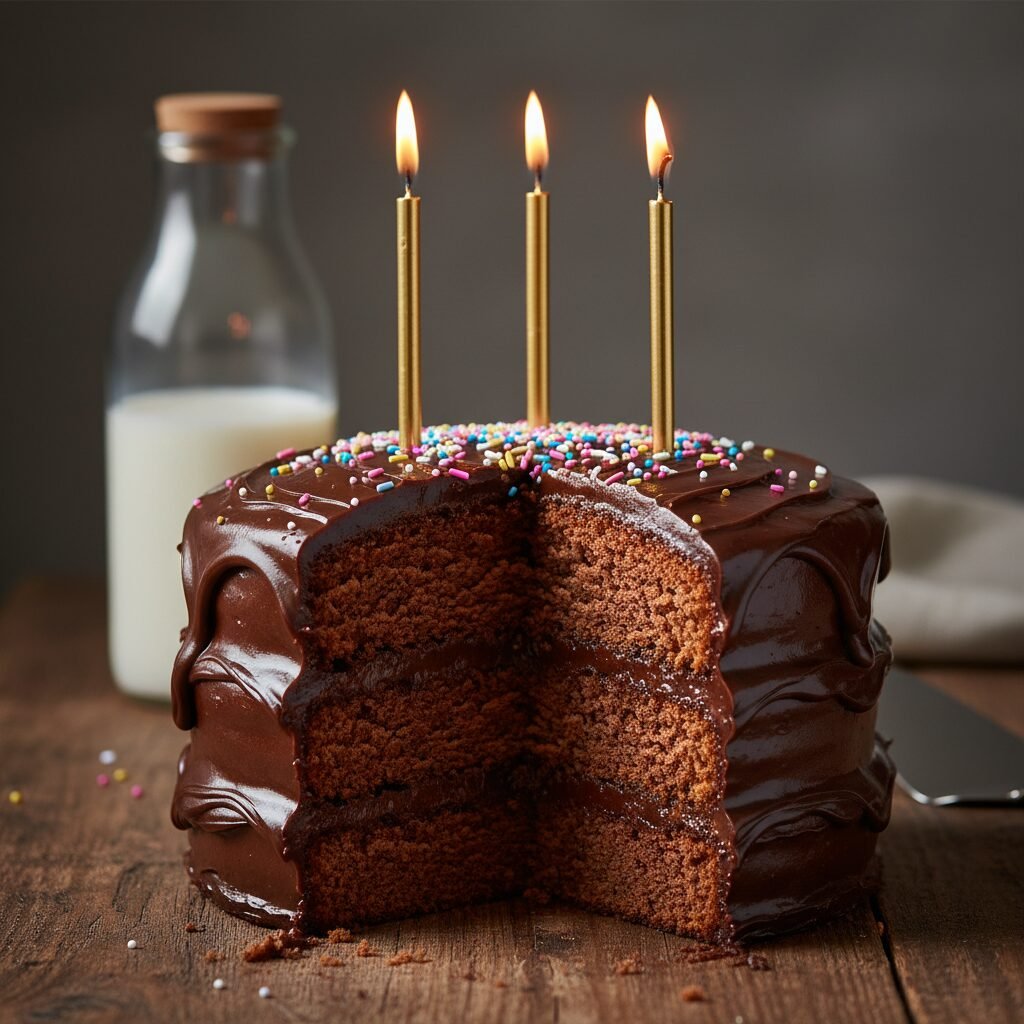 The Ultimate Moist Chocolate Birthday Cake: A Three-Layer Masterpiece