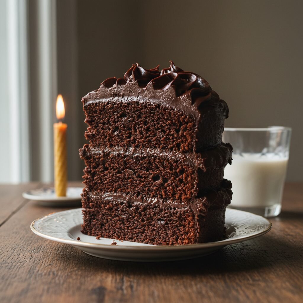 The Ultimate Moist Chocolate Birthday Cake with Chocolate Chips