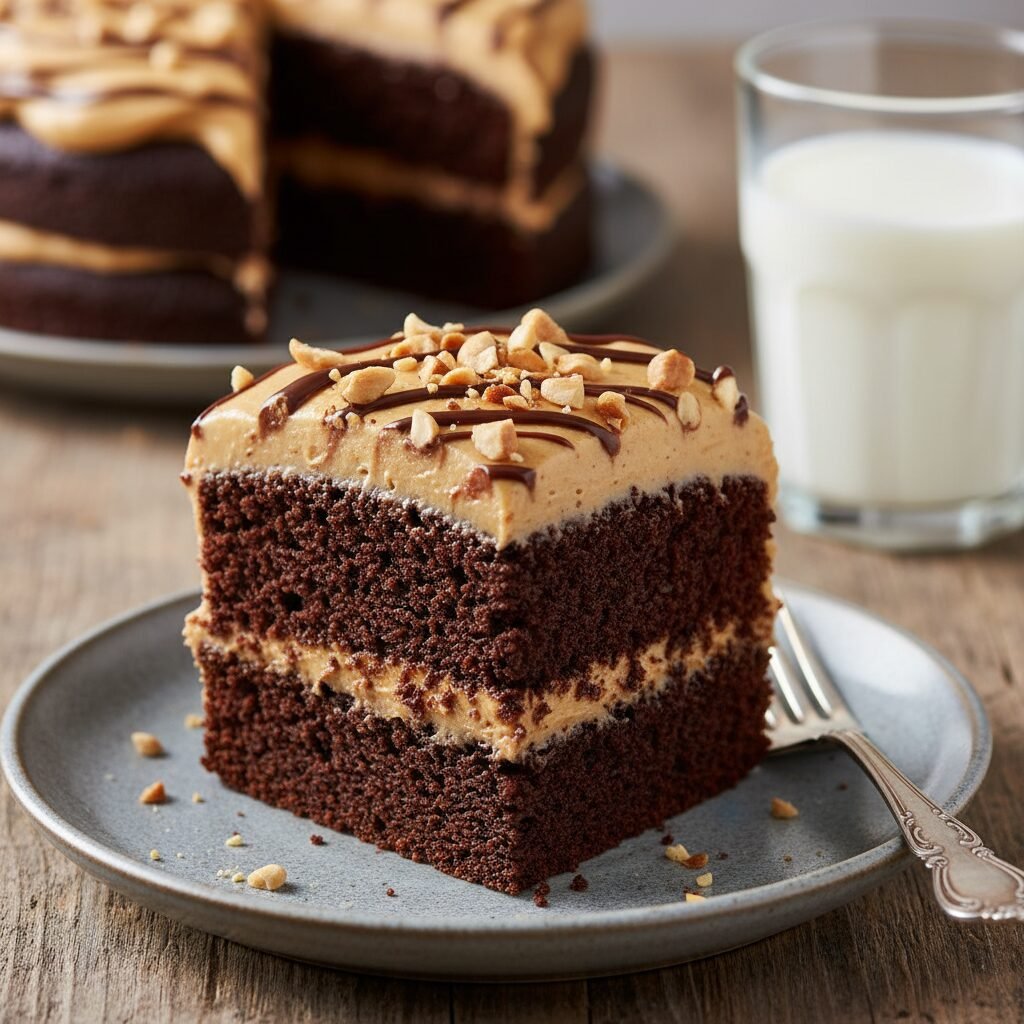 The Ultimate Moist Chocolate Birthday Cake With Creamy Peanut Butter Frosting