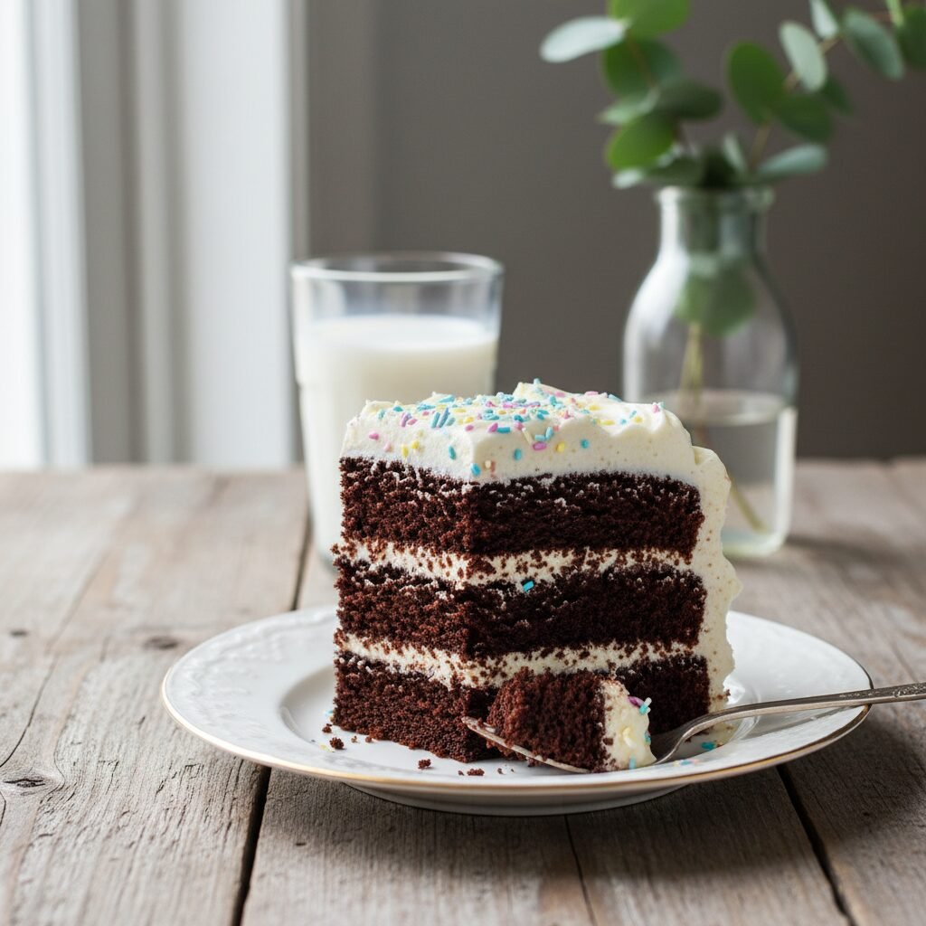 The Ultimate Moist Chocolate Birthday Cake with Whipped Vanilla Buttercream