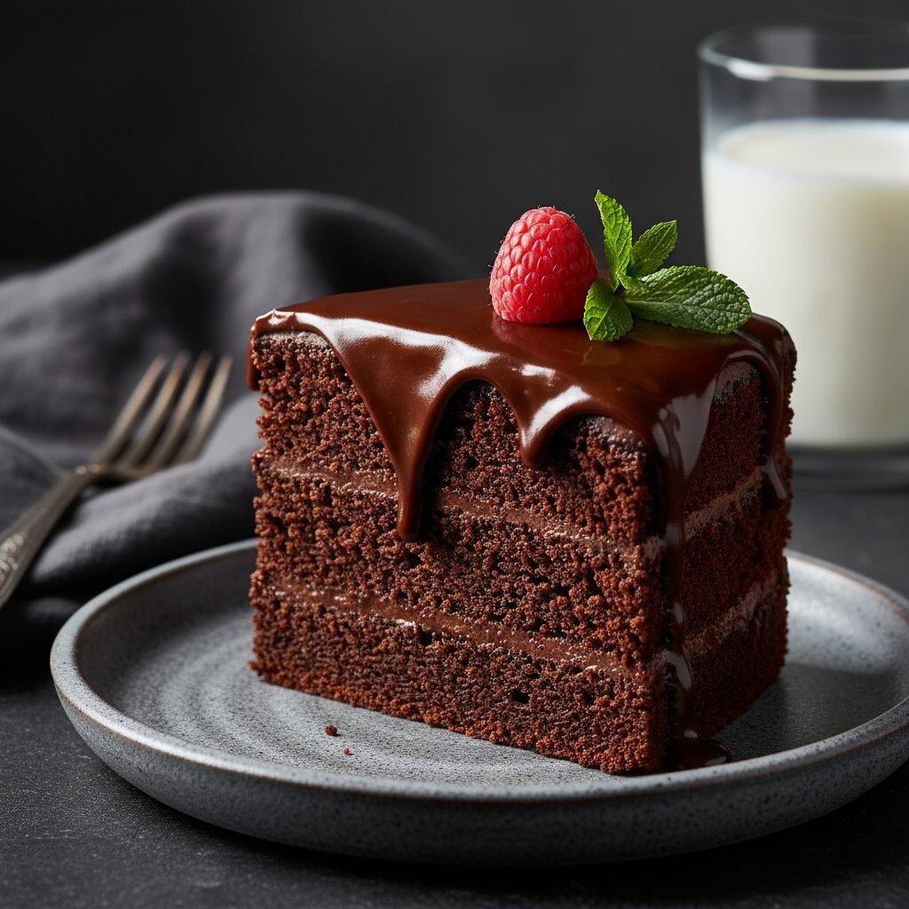 The Ultimate Moist Chocolate Fudge Cake With Silky Ganache