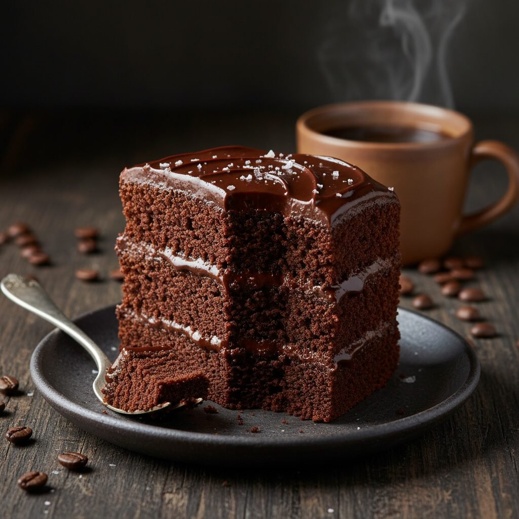 The Ultimate Moist Chocolate Fudge Cake With Coffee