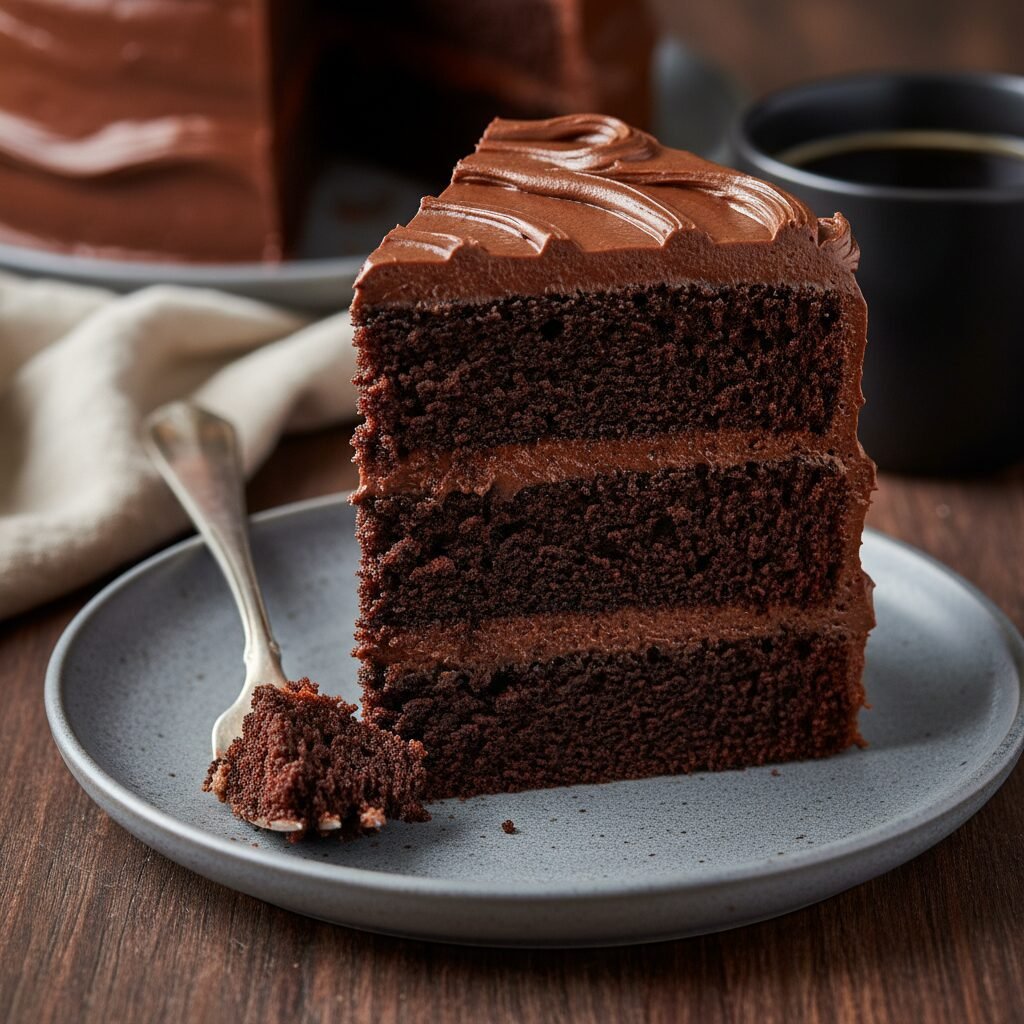 The Ultimate Moist Chocolate Fudge Cake with Sour Cream