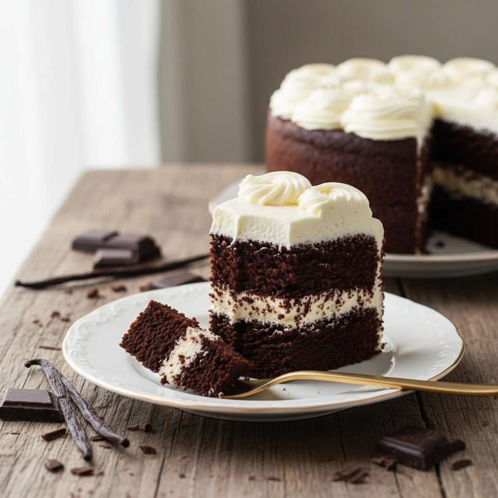 The Ultimate Moist Chocolate Fudge Cake With Creamy Vanilla Frosting