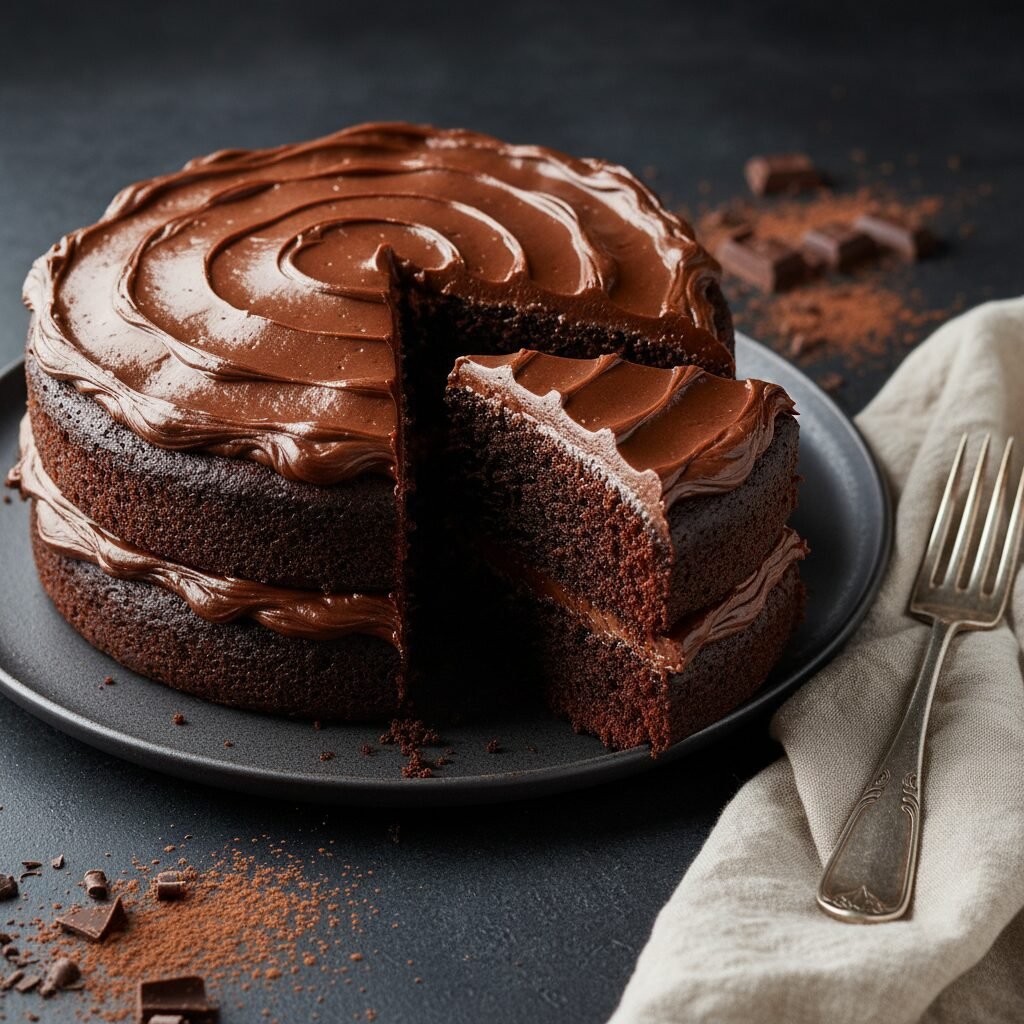 The Ultimate Moist Chocolate Layer Cake (Two Layers)