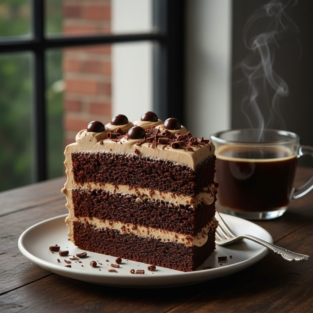 The Ultimate Moist Chocolate Layer Cake With Coffee Infusion