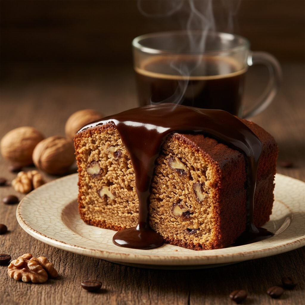 Ultimate Moist Coffee Walnut Cake With Rich Chocolate Ganache