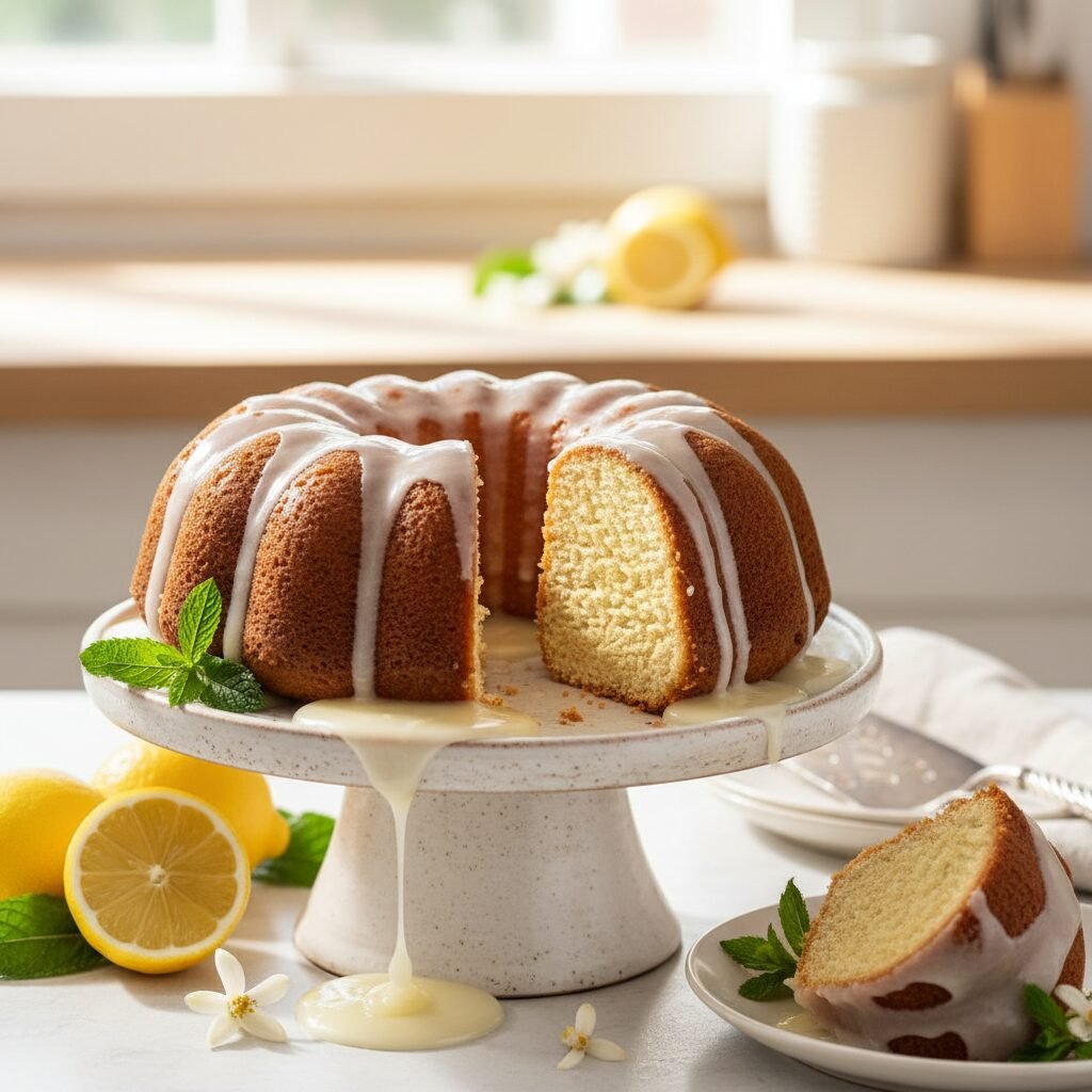 Ultra-Moist Lemon Bundt Cake with Zesty Glaze