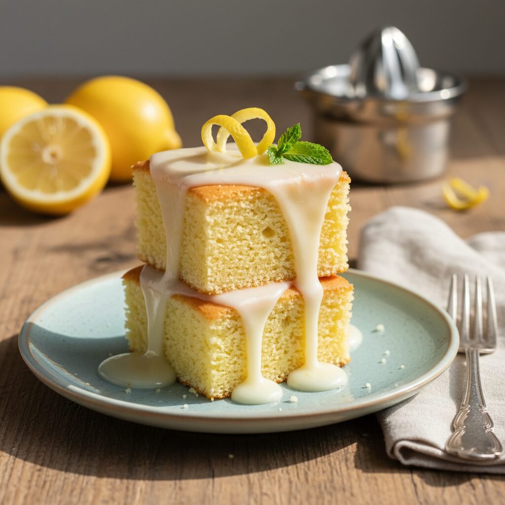 The Ultimate Moist Lemon Snack Cake with Zesty Glaze
