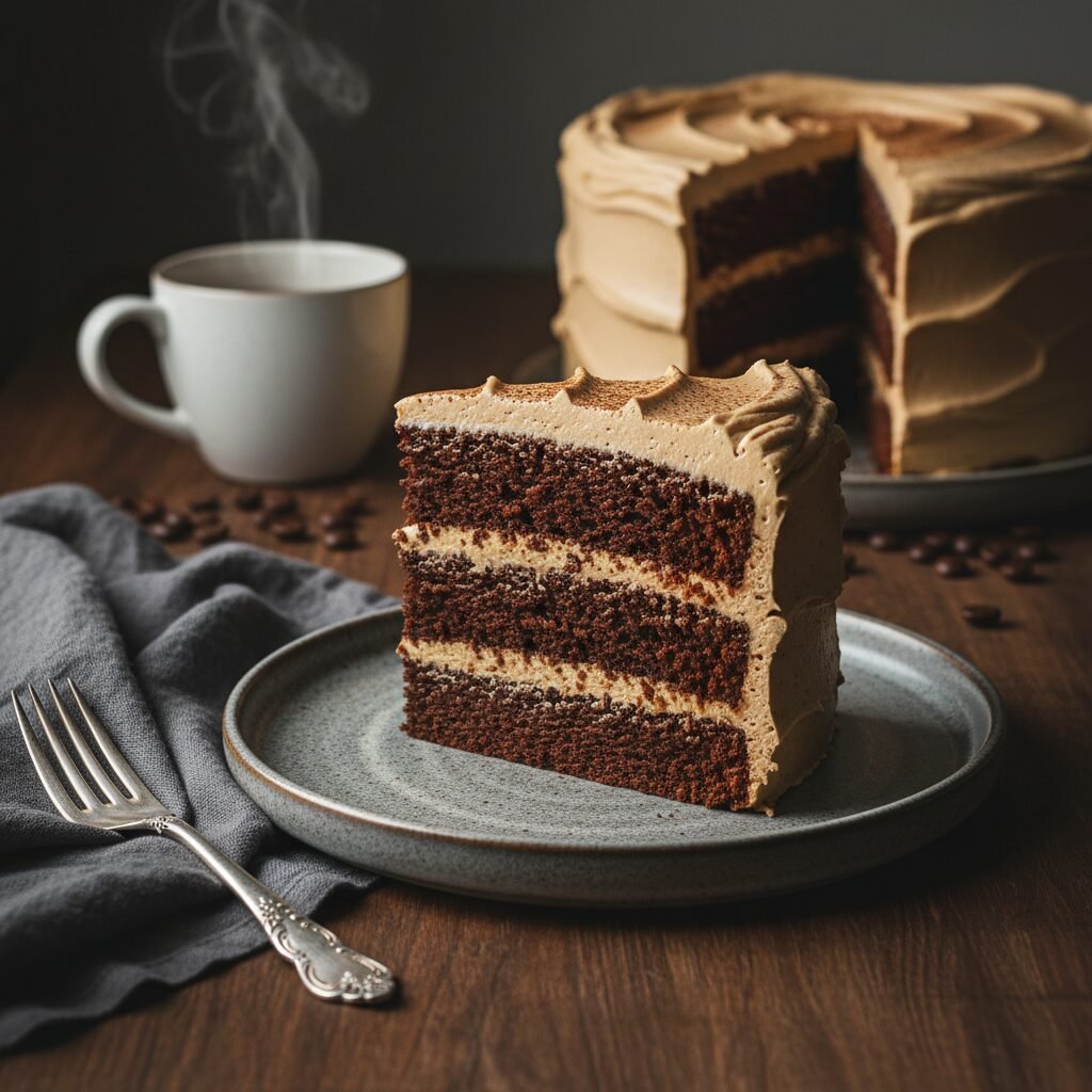 The Ultimate Moist Mocha Layer Cake with Espresso Buttercream