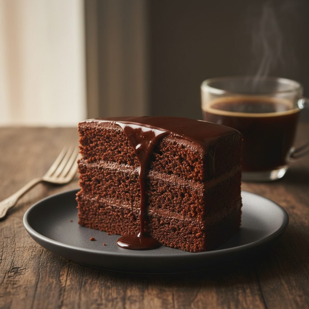 Ultimate Moist Mocha Layer Cake With Silky Dark Chocolate Ganache