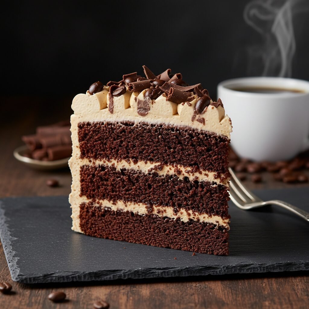 Ultimate Moist Mocha Layer Cake With Espresso Buttercream