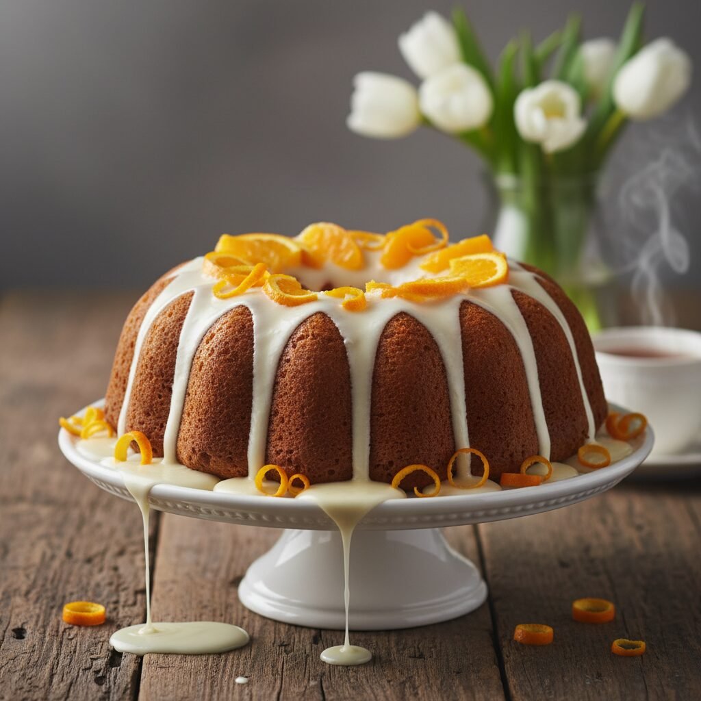 The Ultimate Moist Orange Bundt Cake with Zesty Glaze