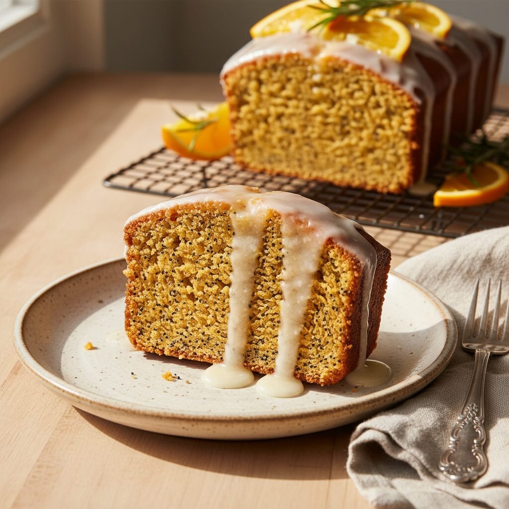Ultra-Moist Orange Poppy Seed Cake with Zesty Citrus Glaze