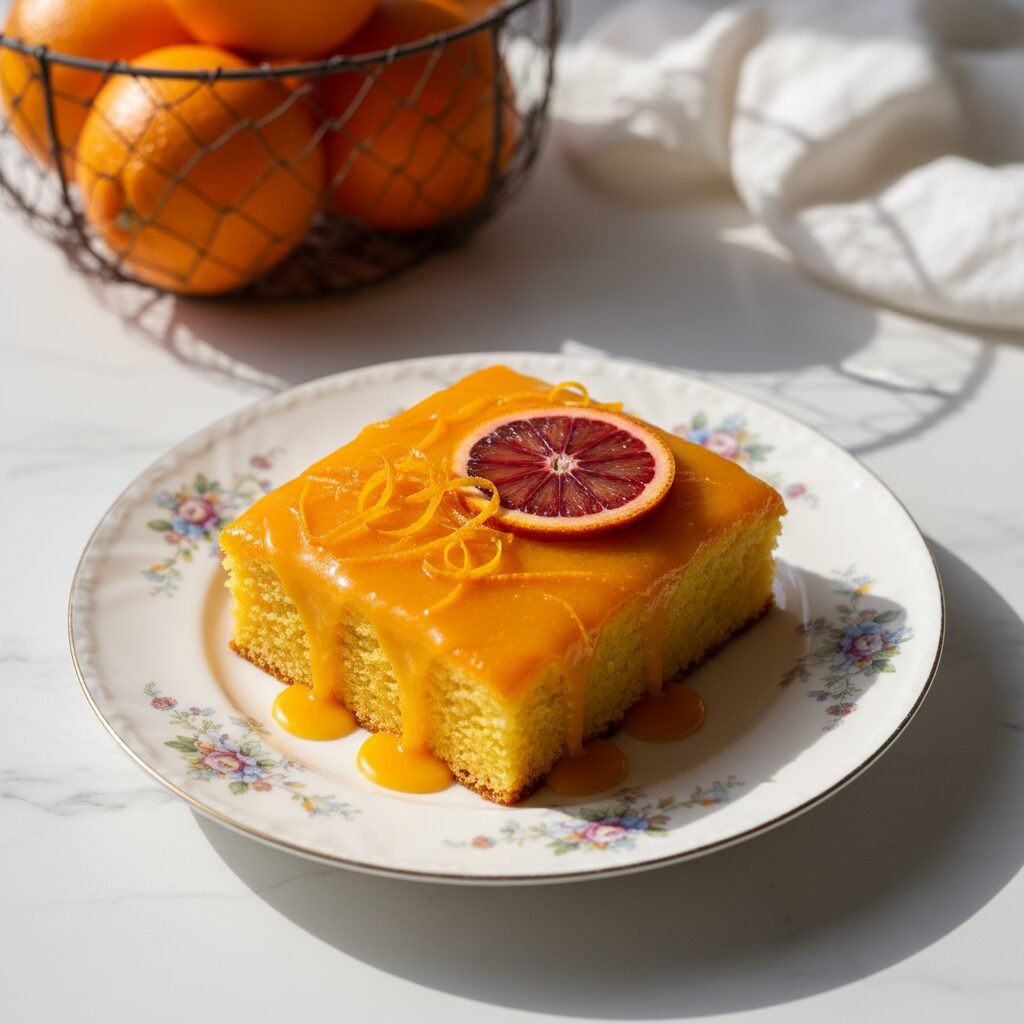 Sunny Citrus Delight: The Best Moist Orange Sheet Cake Recipe