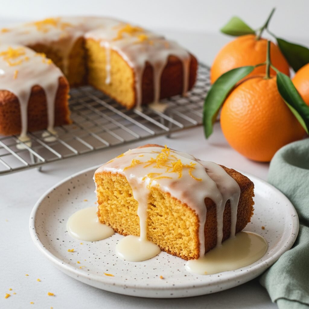 Sunshine in a Bite: The Ultimate Moist Orange Snack Cake with Zesty Glaze