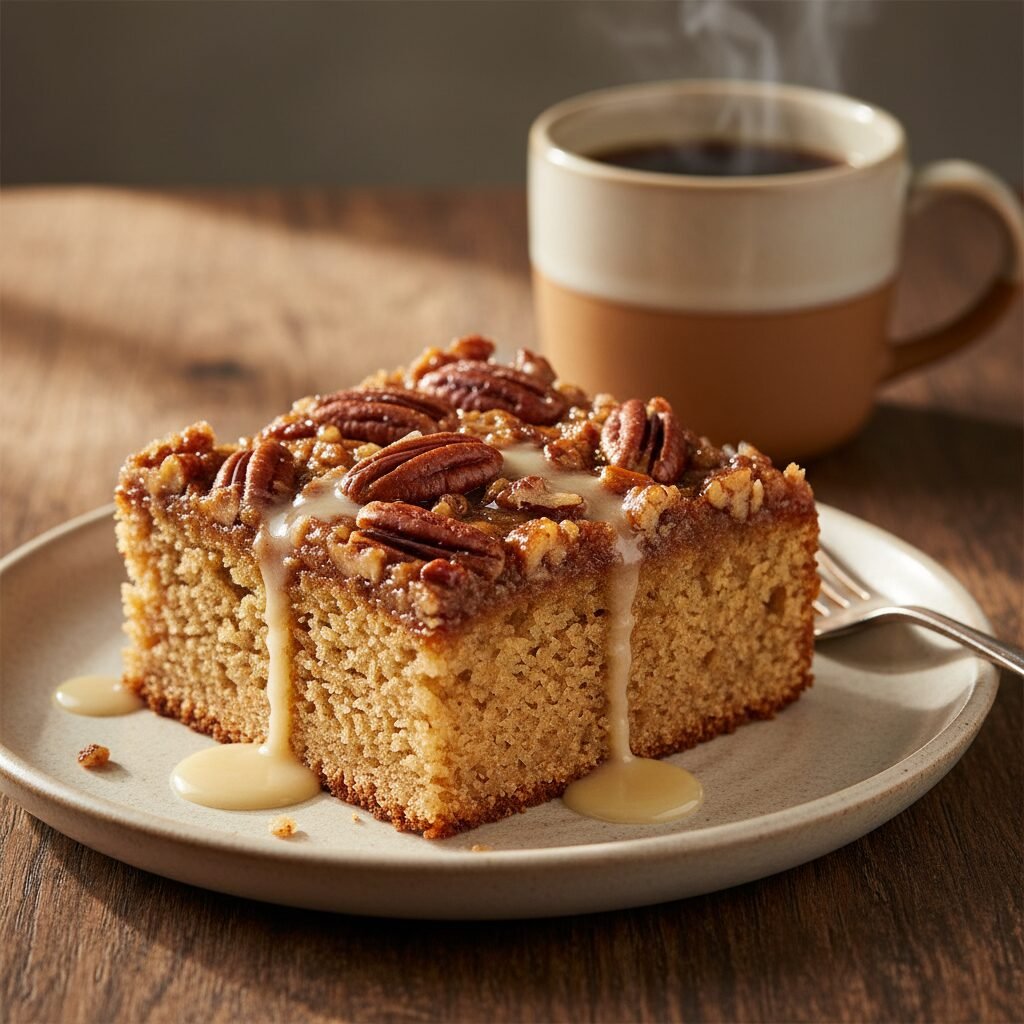 The Ultimate Moist Pecan Cake With Buttery Nut Crumble Topping