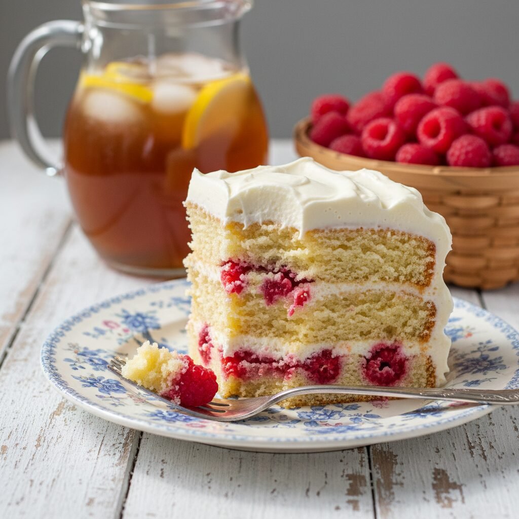 The Best Moist Raspberry Cake With Cream Cheese Frosting