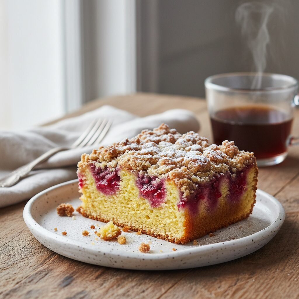 The Ultimate Moist Raspberry Coffee Cake with Buttery Crumb Topping
