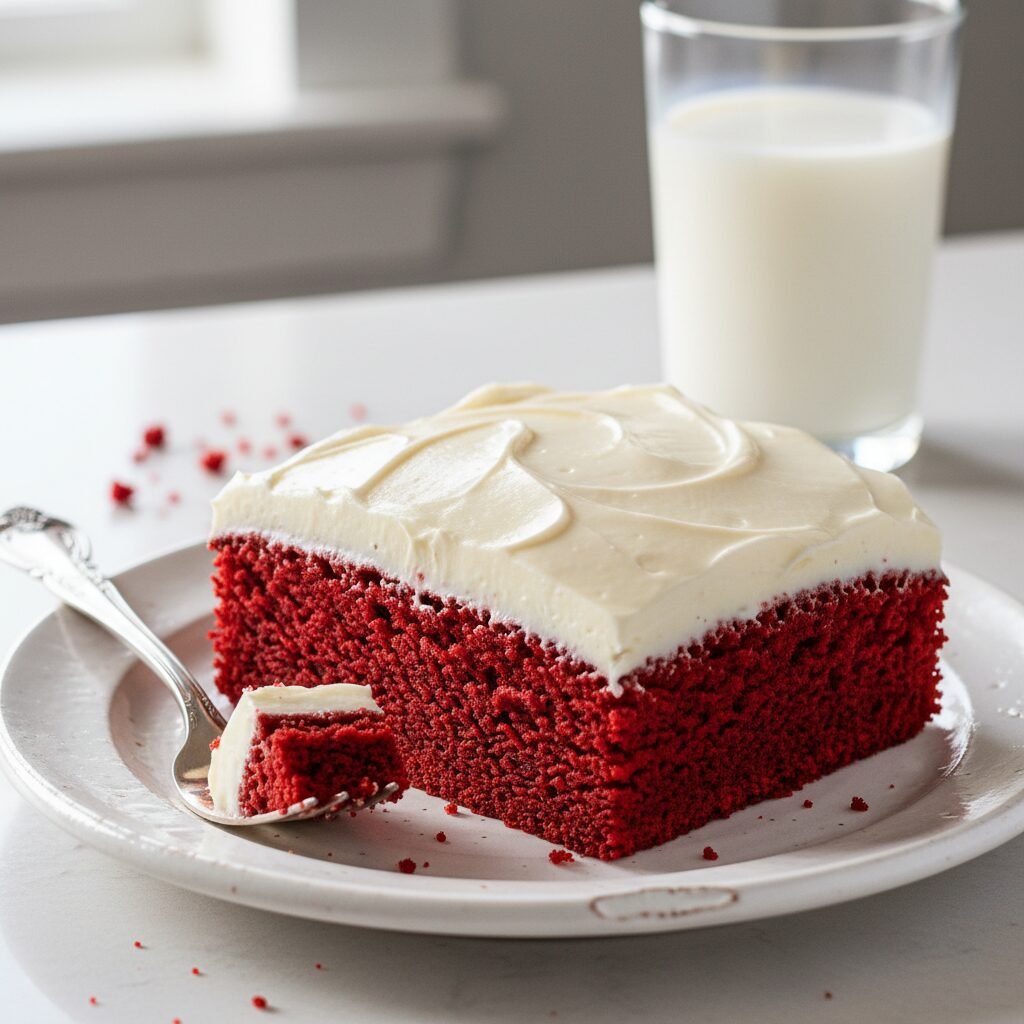 The Most Moist Red Velvet Sheet Cake For Small Celebrations