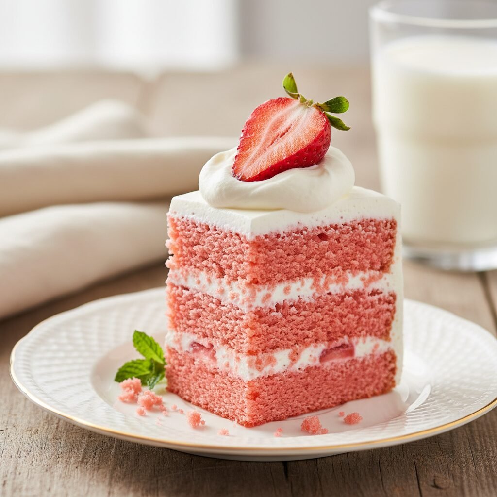 The Ultimate Moist Strawberry Cake With Fresh Whipped Cream