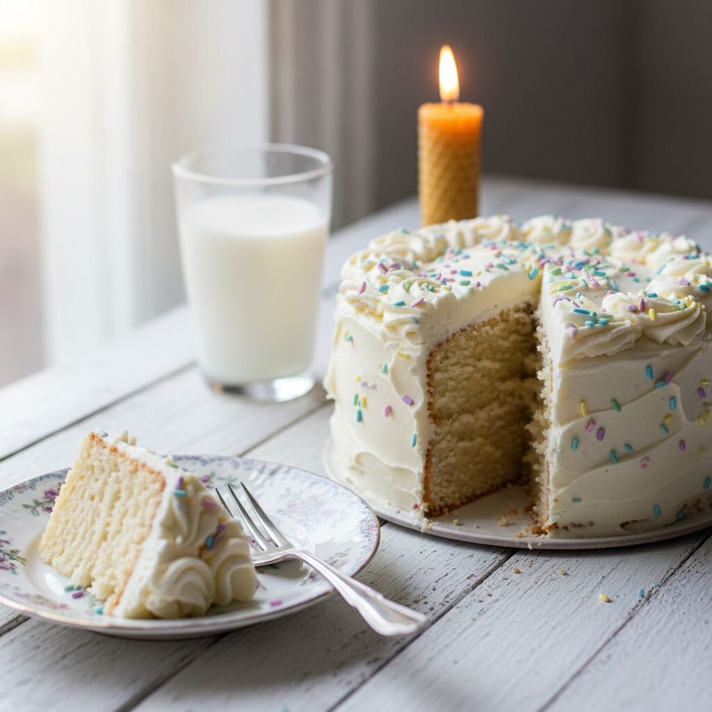 The Ultimate Moist Vanilla Birthday Cake For Two (Small Batch Recipe)